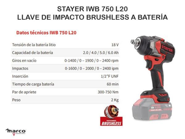 LOTE STAYER IWB 750 L2024 + AMOLADORA AGR L20 - Imagen 2